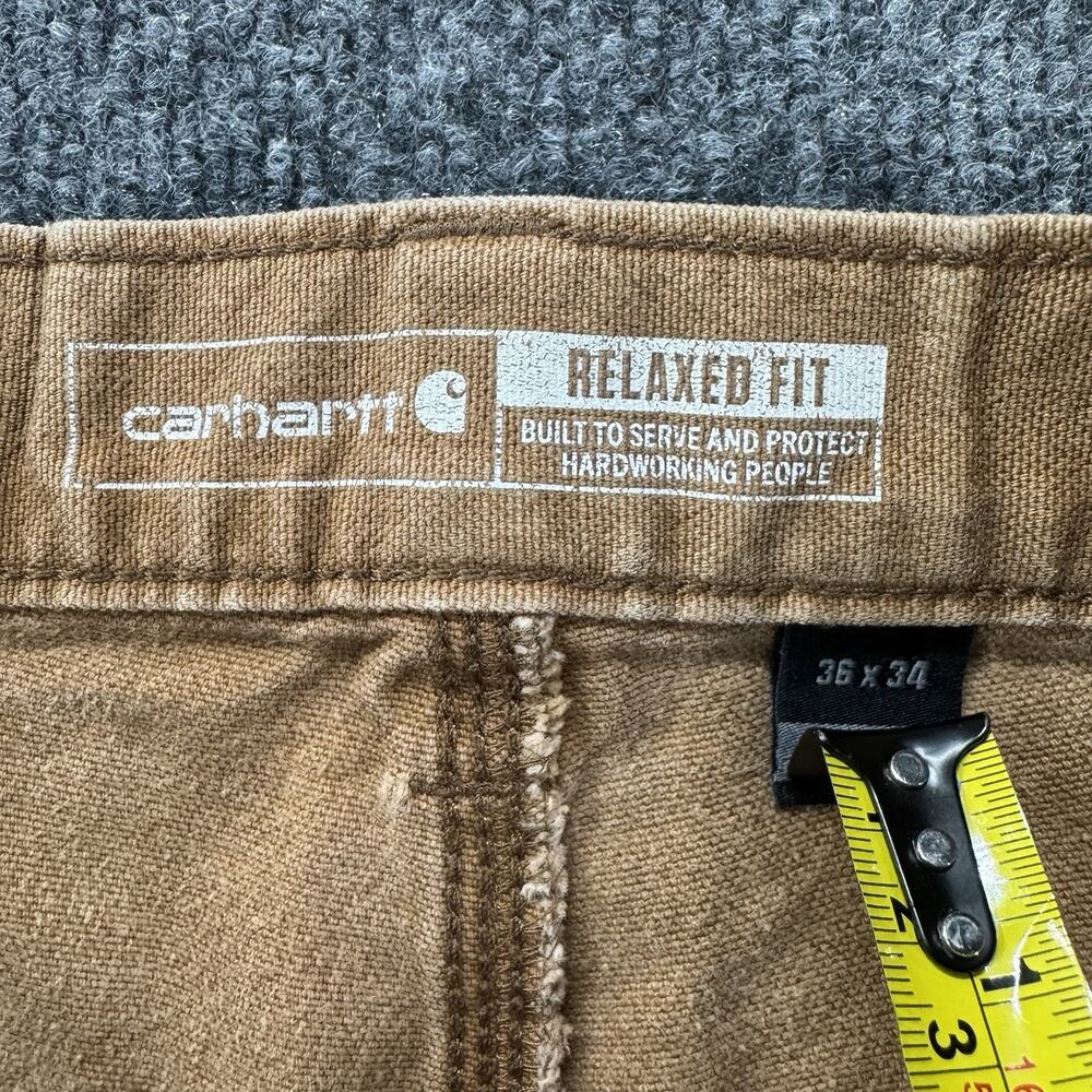 Carhartt Double Knee Pants 36x34 Relaxed Fit Utility Work Pants Distressed - Picture 7 of 11
